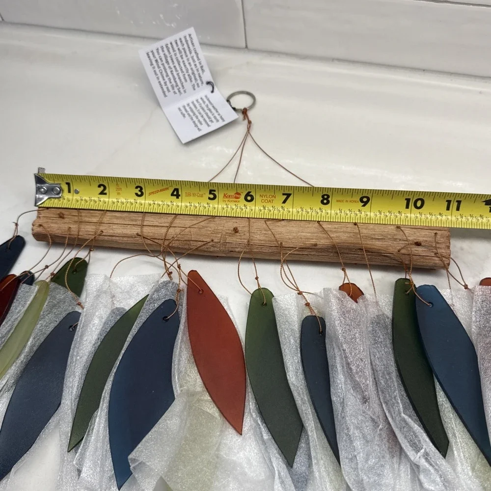 Blue Handworks Atlantic Coast Driftwood Glass Wind Chime GEBLUEG168 Ships Fast!
